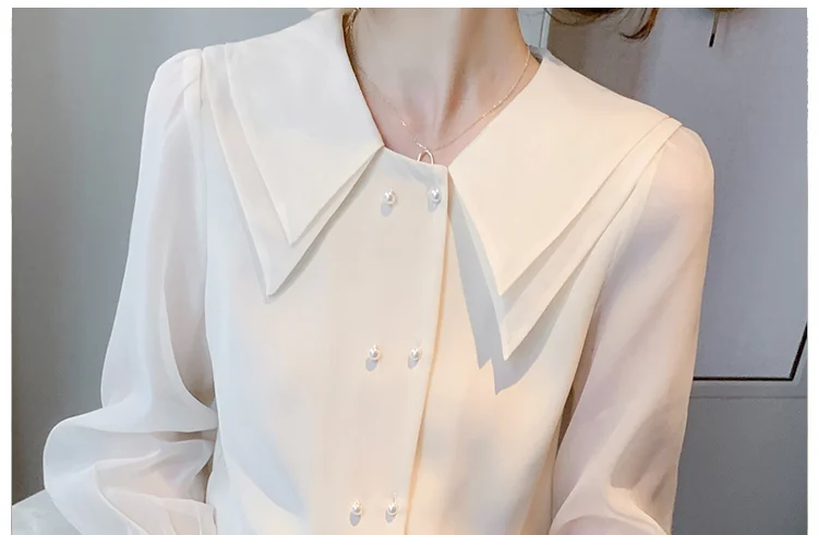 Long Sleeve Women Shirts Blusas Mujer De Moda 2024Blouse Women Blouses Femme Chiffon Blouse Shirt Women Tops Blusas Mujer E593