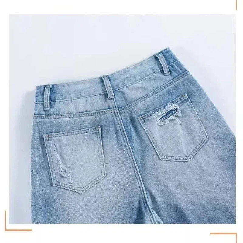 جديد 2025 الخريف النساء الجينز Y2k الجينز عالية الخصر واسعة الساق فضفاضة تناسب السراويل التخسيس موضة تنوعا الرجعية السراويل الطويلة