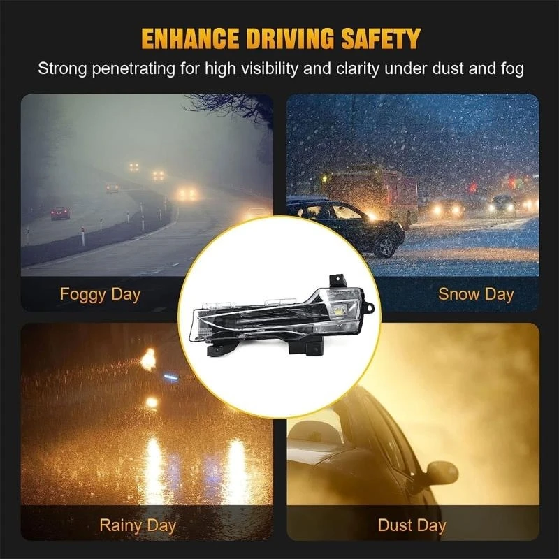 

2025 Новая автомобильная лампа дневного света противотуманных фар для дальнего света Y 2017-2023 гг.