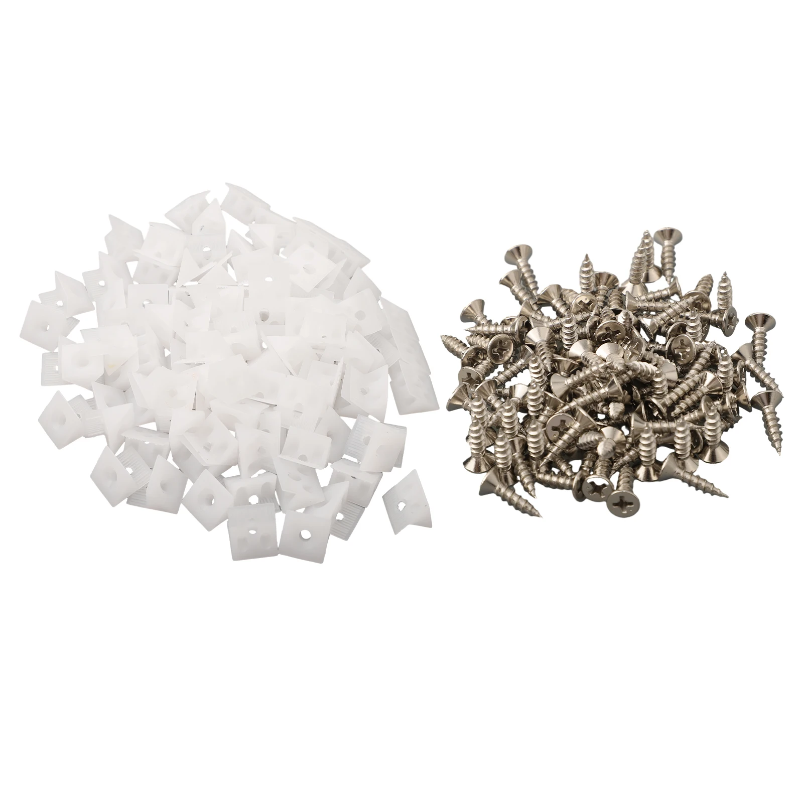 Practical Brand New Drawer Bottom Screws Support 100pcs 15*13*9mm Accessories Bottom Corner Code Drawer Fixing
