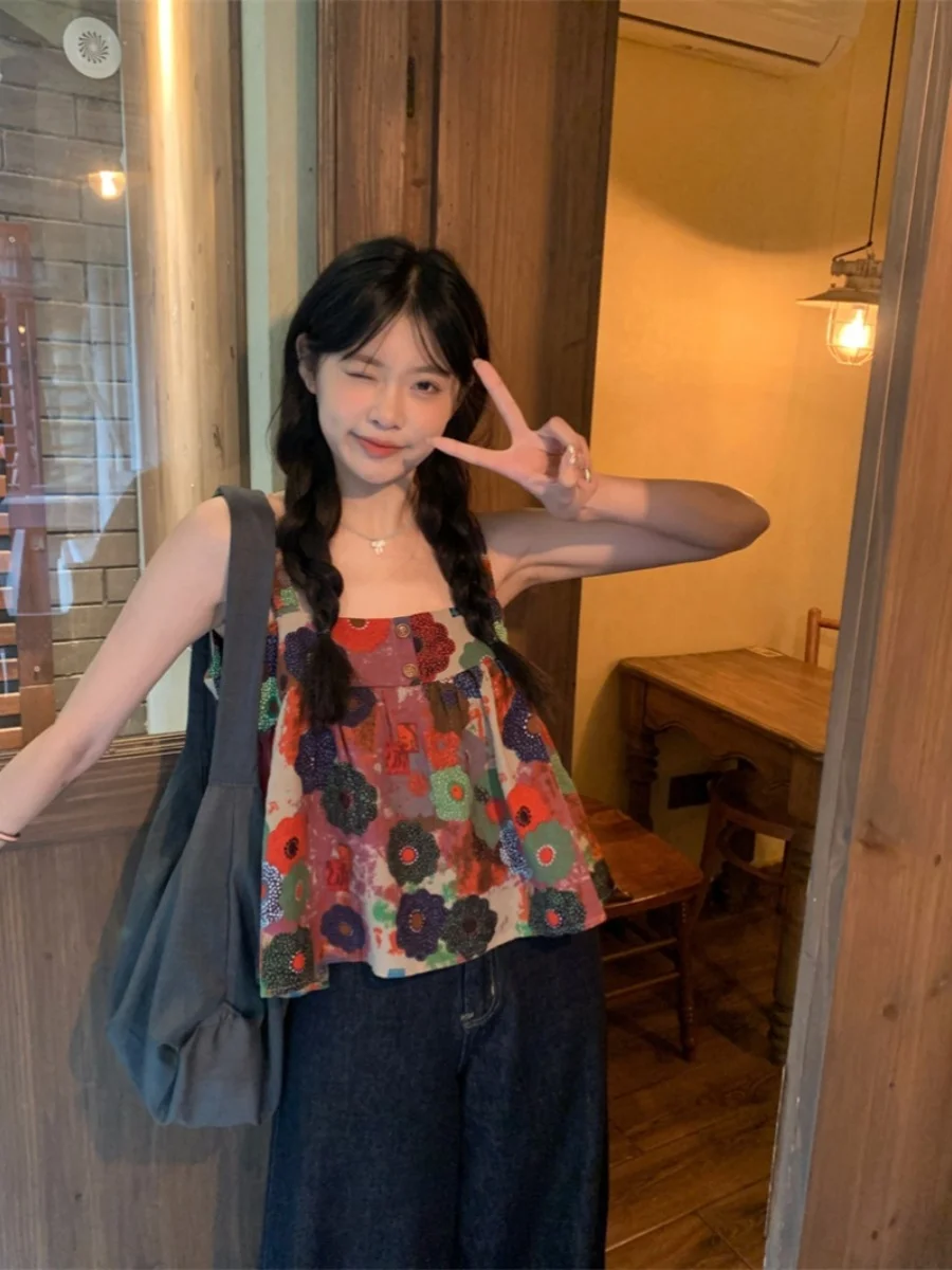 

plus Size Women's Faionable Versatile High-End Svel Floral ter Vest Doll irt Top Commute Sle Loose Fit Summer