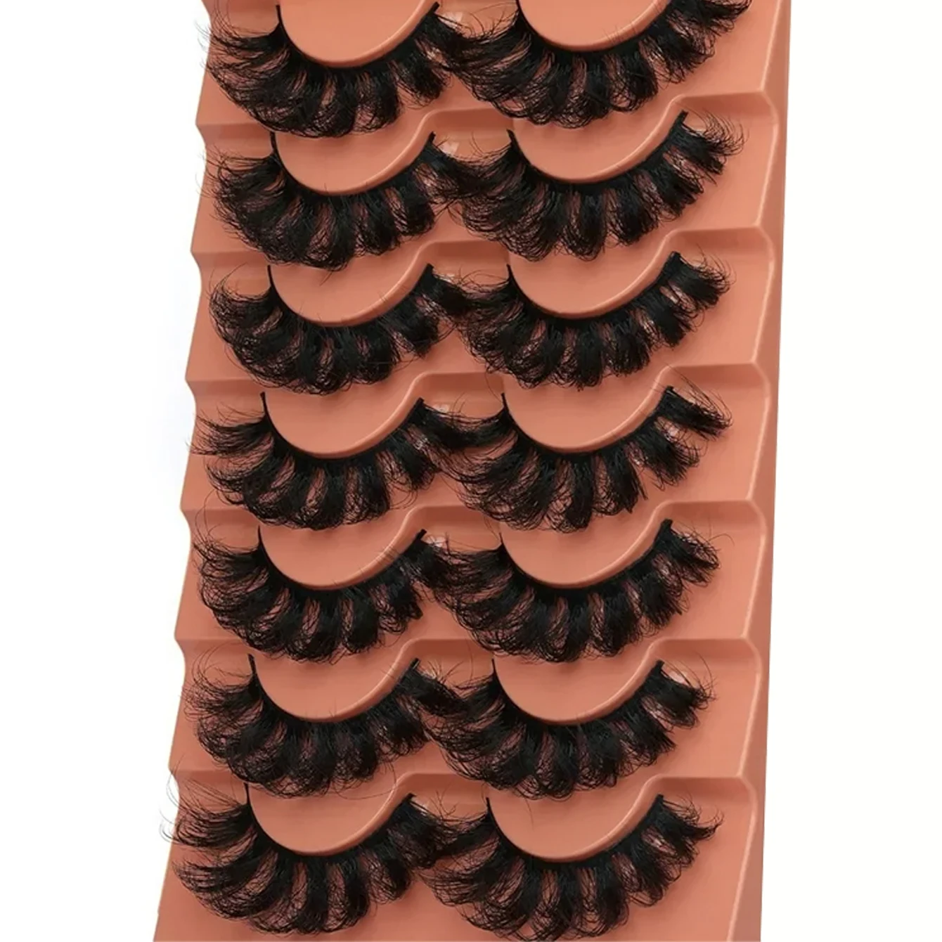 8D curly 17mm fluffy full false eyelashes, 7 pairs, adding color and luster to your beautiful eyes