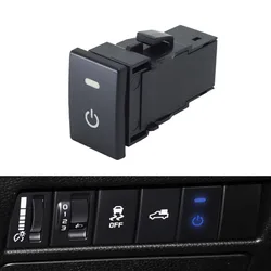 Car Blue Light LED Front Rear Fog Light Button Spotlight Music Fan Radar Power Supply Tailgate Switch For ISUZU D-MAX 20-22