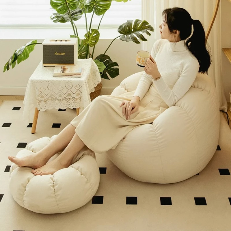 

Lazy sofa can lie down and sleep on tatami mats, single reclining chair, balcony, bedroom small sofa, small apartment, pumpkin