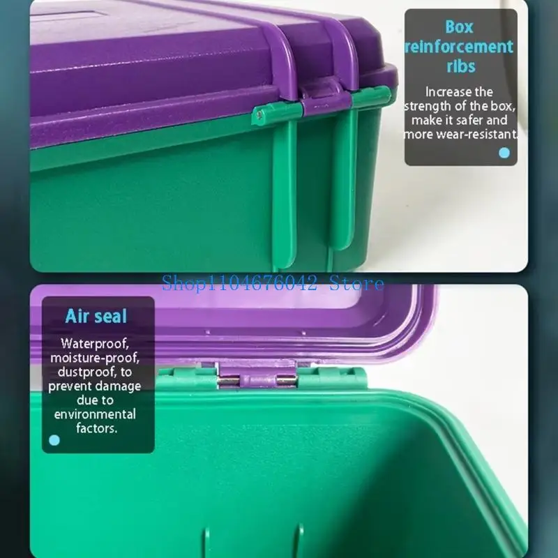 

652F Multiple Color Impact Resistant Tool Case Waterproof Construction Tool Box For Workshop And Job Site Organization