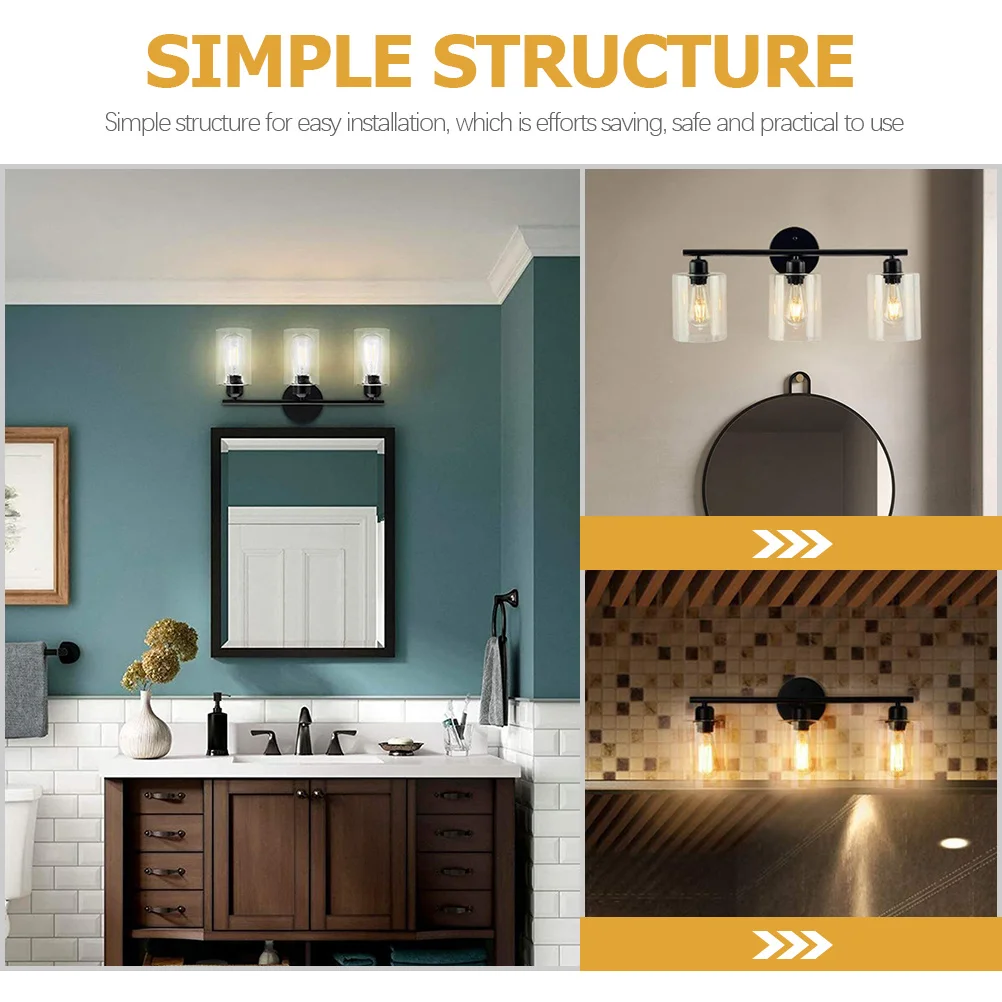 철제 거울 램프 욕실 세면대 조명 벽 조명 세밀한 솜씨 저에너지 소비 거울 전면 조명