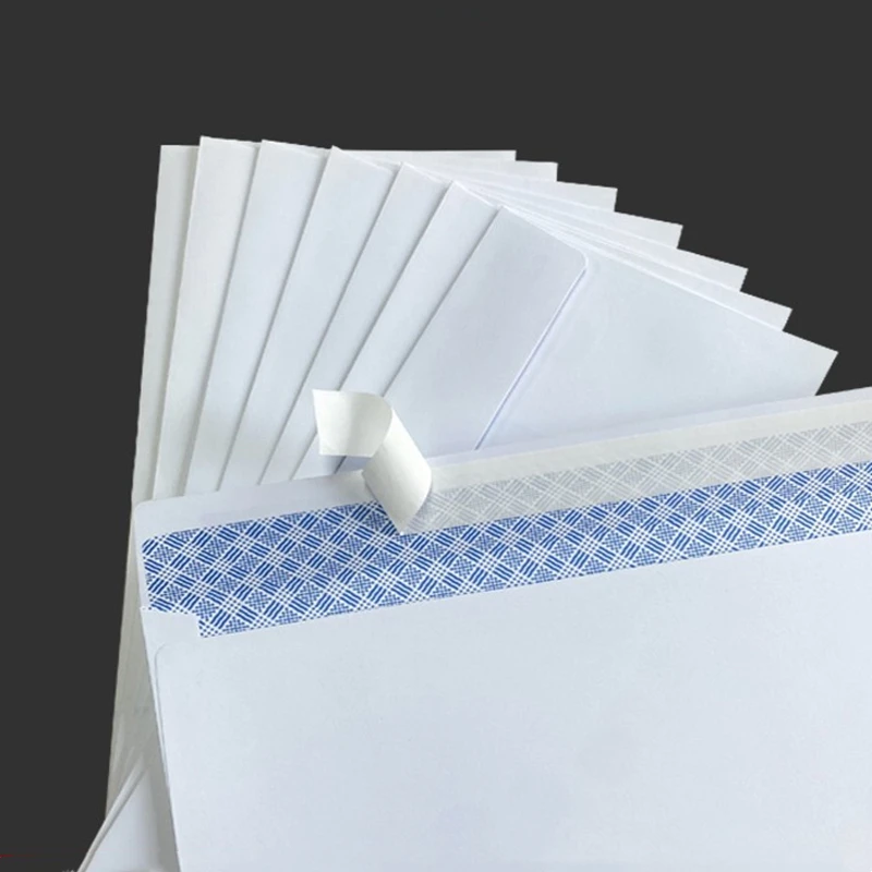 10/20PCS Windowless white envelope 10 # Secure Business Envelope Can hold A4 paper Bill invoice Self Sealing Envelope