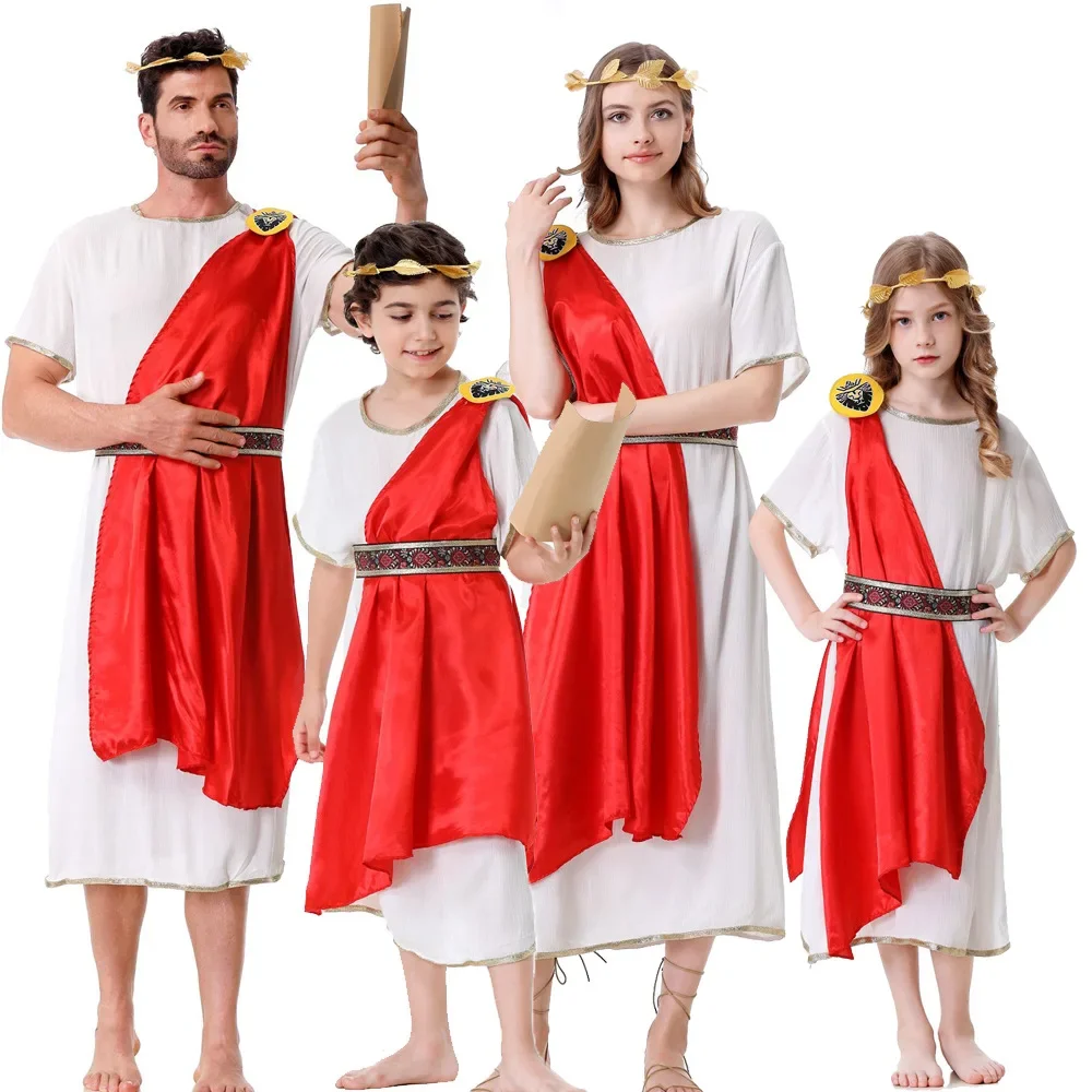 

Cosplay Costumes Greek Parent-child Outfit Family Party Cosplay Costume Halloween Family Matching Casual Outfits Plus Size