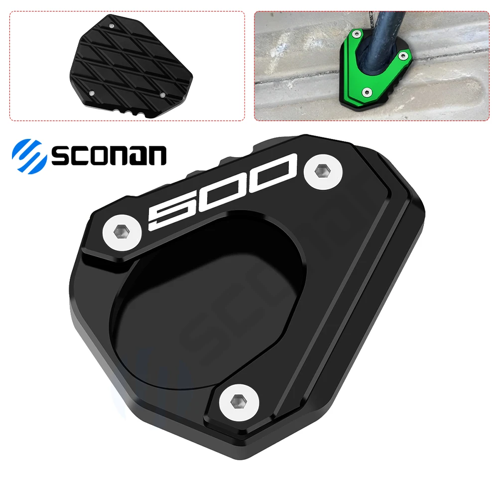 

For Kawasaki Nin-ja 400 2018-2024 Nin-ja 500 2024 Motorcycle Accessories CNC Aluminum Foot Kickstand Side Stand Extension Pad