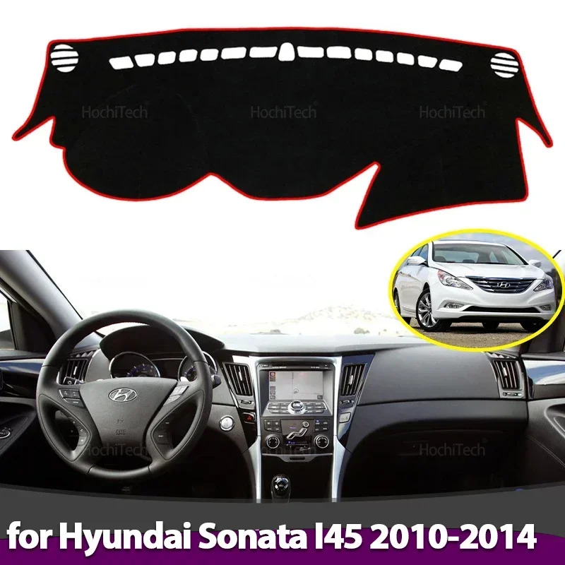 Capa do painel do carro evitar almofada de luz painel de instrumentos tapete caso tapetes para hyundai sonata i45 2010 2011 2012 2013 2014 yf