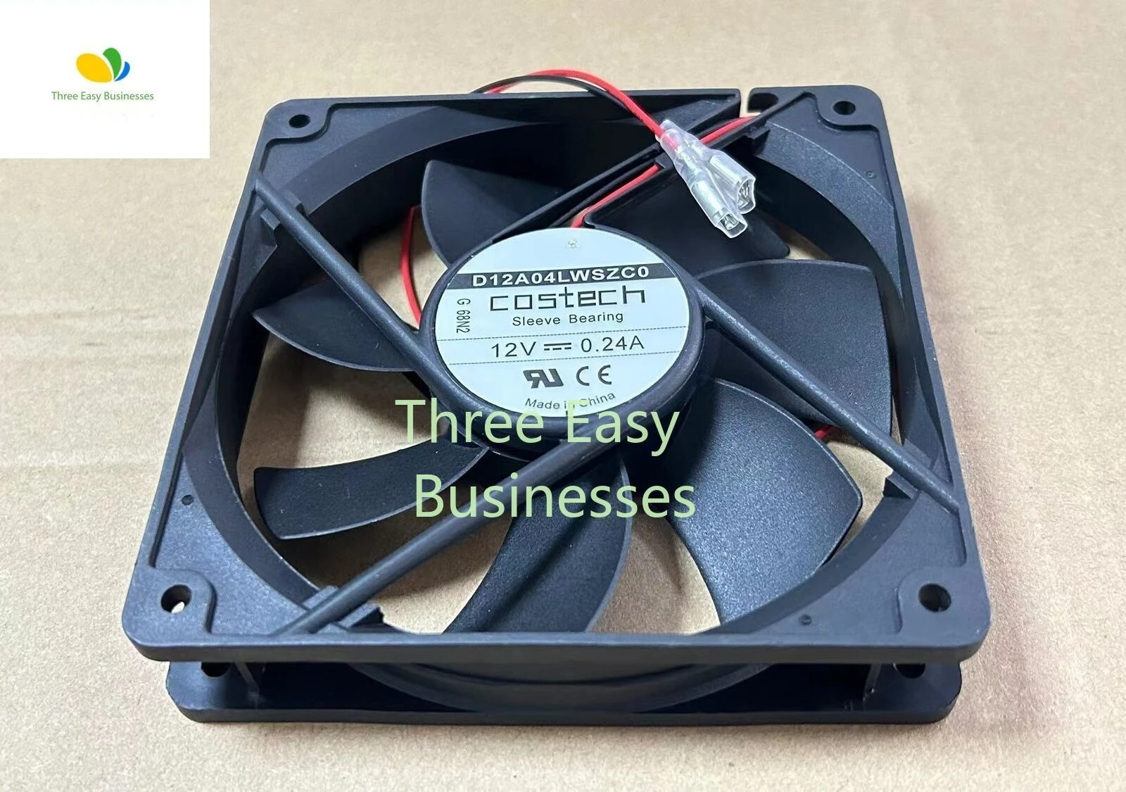 

D12A04LWSZC0 DC 12V 0.24A 120x120x25mm 2-Wire Cooling Fan