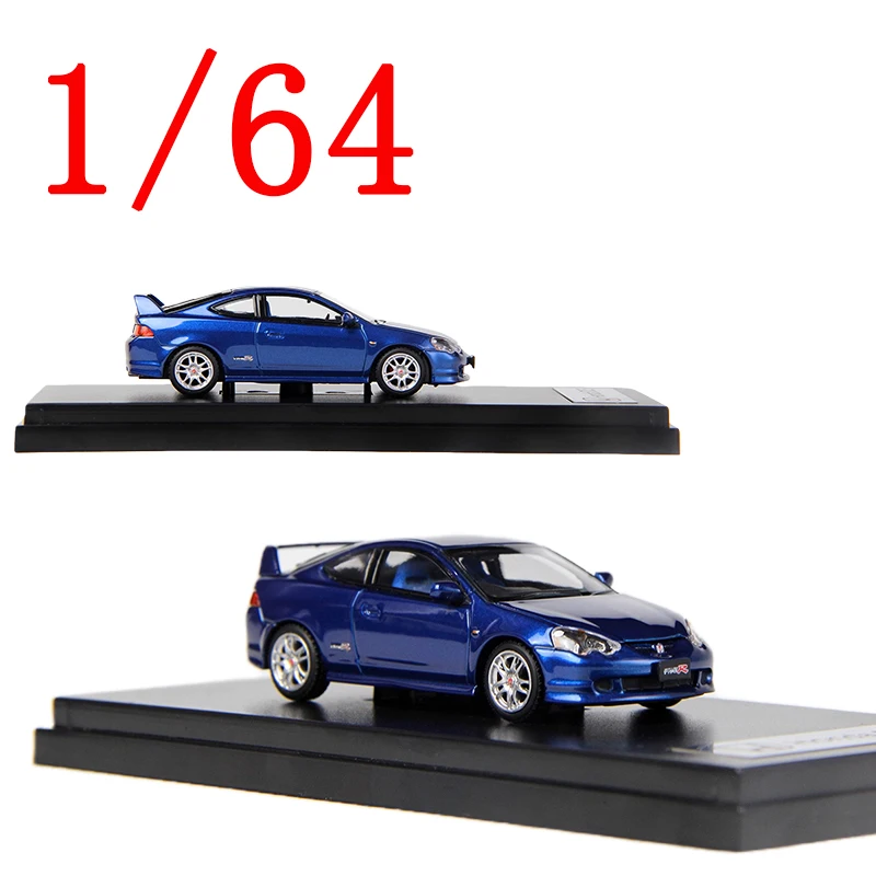 LCD Diecast 1/64 Scale HONDA Alloy Model Cars HONDA INTEGRA TYPE R DC5 Blue Play Vehicles Toys for Boys Gift Original Box
