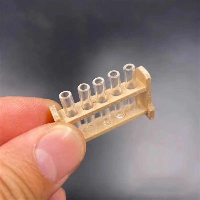 1/6 Soldier Desktop Scene Vintage Mini Glass Test Tube Wooden Frame Model Toy Fit 12'' Action Figure In Stock