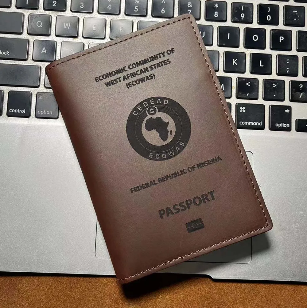 Handmade Leather Nigeria Passport Cover Genuine Leather Federal Republic of Nigeria Passport Passport Holder