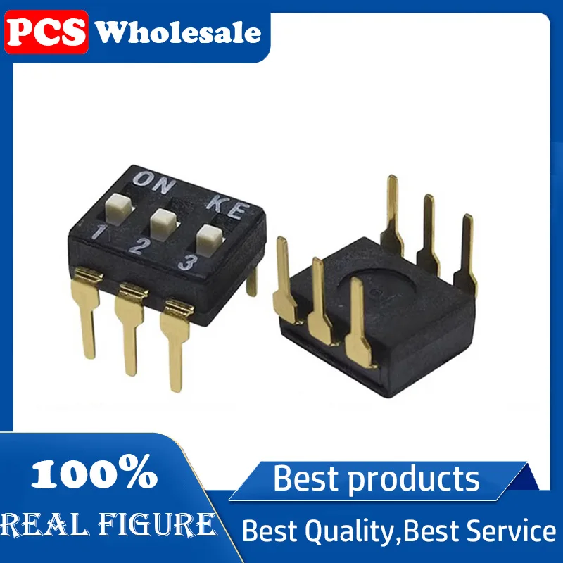 Original DSIC03LHGET 2.54mm pitch 3-bit three-digit high push in-line DIP switch code