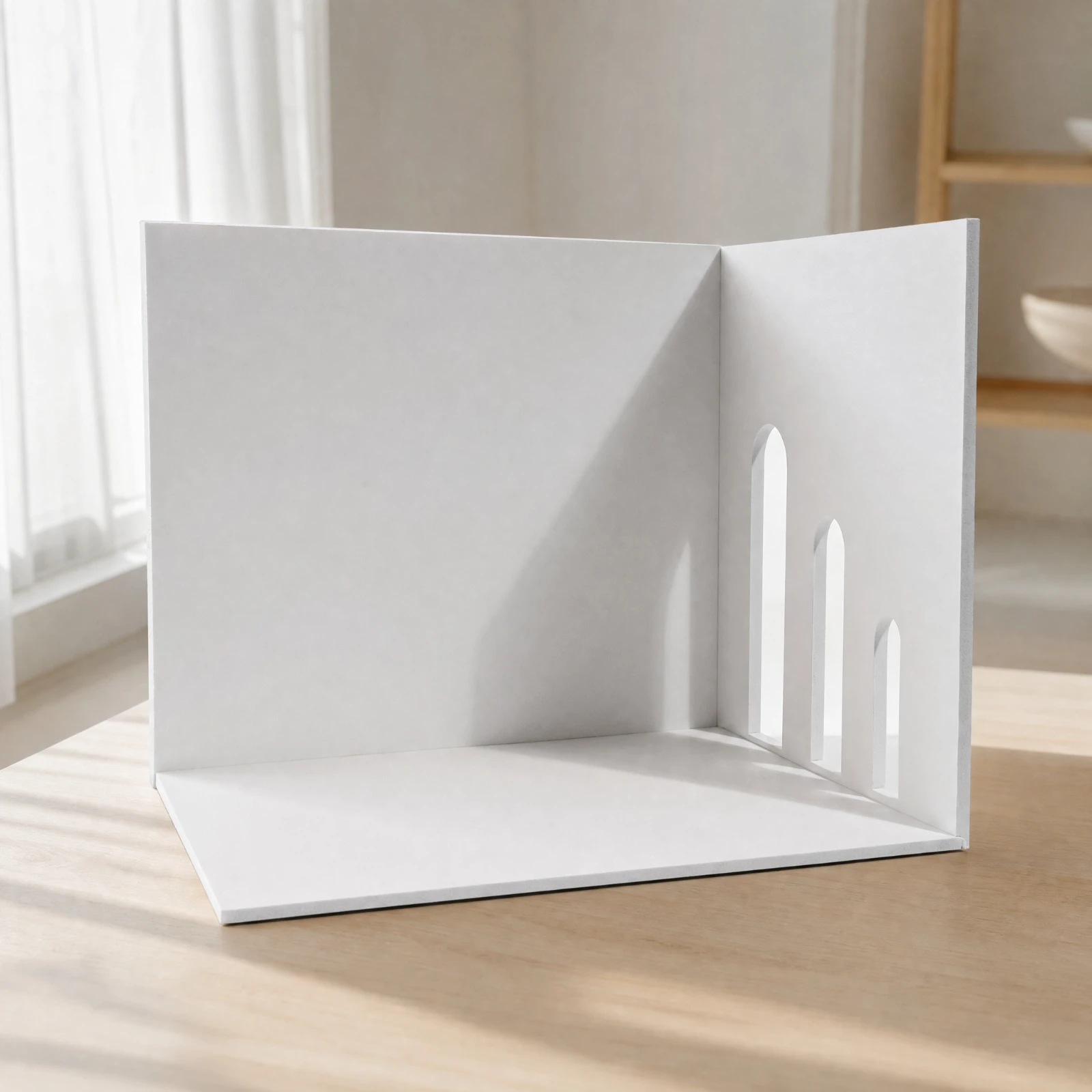 3 Pieces PVC Foam Background Board Non-Reflective White Foam Backdrop Board Waterproof Easy to Install for Content Creators