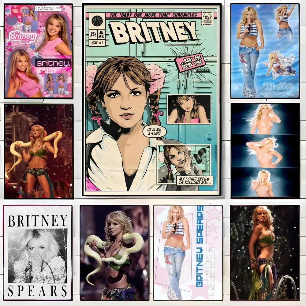 Glamorous Singer B-Britney Spears Poster Wall Art Print Decorative Mural Home Decor Gift Unframed