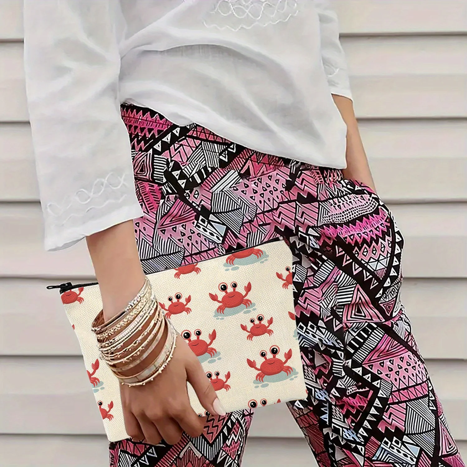 Un sac de maquillage Ocean Marine Life – Jolie pochette multifonctionnelle à fermeture éclair pour femmes, sac de rangement de bijoux