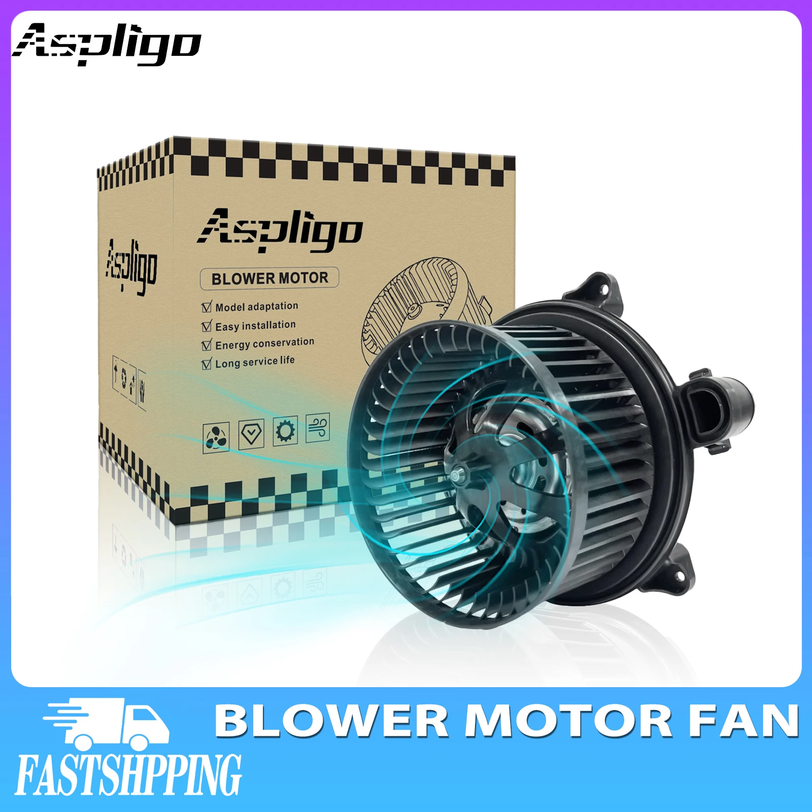 Aspligo Air Conditioner AC Heater Blower Motor & Fan Cage BK2Z19805A, BK2Z19805B, BK2Z19805C, BK2Z19805H, BK2Z-19805-A, BK2Z-198