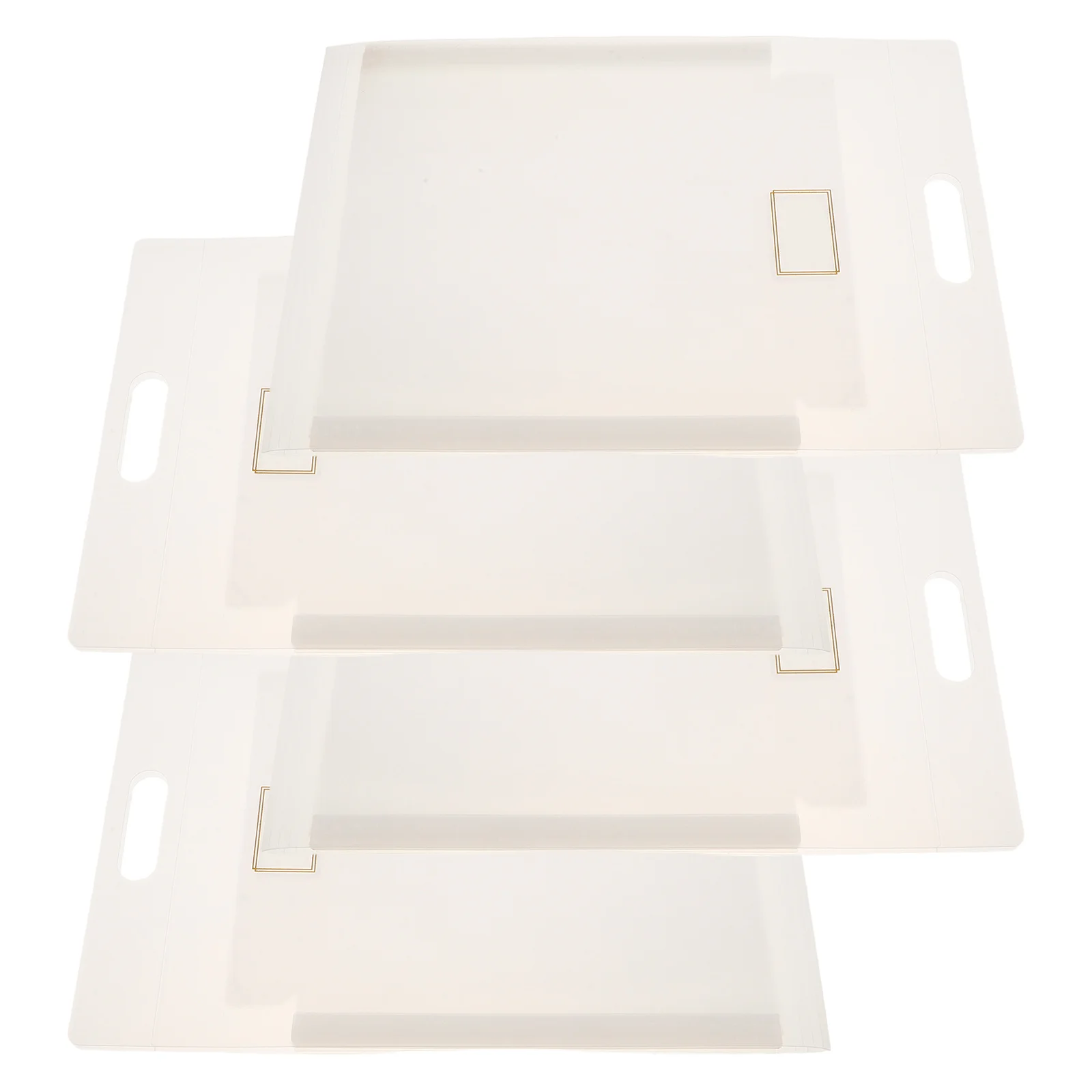 4Pcs A4 Plastic Accordion File Organizer Expandable Folder with Handle Document Storage Bag for Office and School