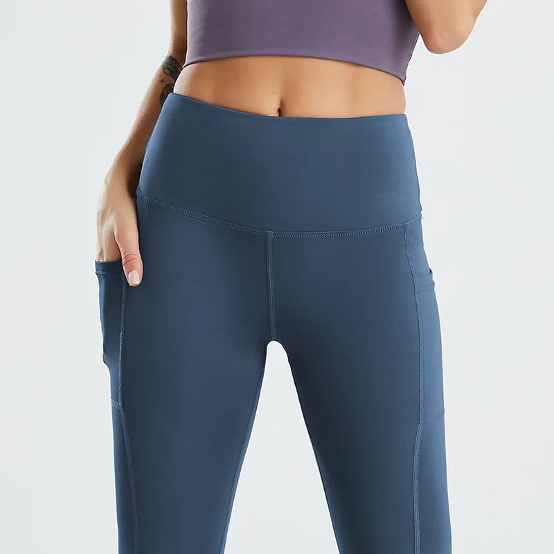 FJFitness-Pantalon de yoga taille haute pour femme, pêche, élastique, sans couture, sport transfrontalier, serré