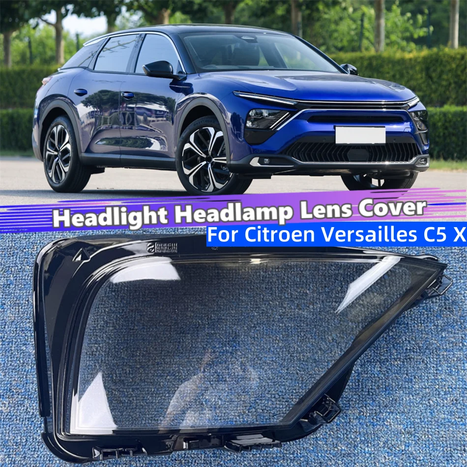 For Citroen Versailles C5 X Car Acccessories Lights Lens Shell Headlamp Cover Shade Car Front Headlight Lens Cover Lights Shell
