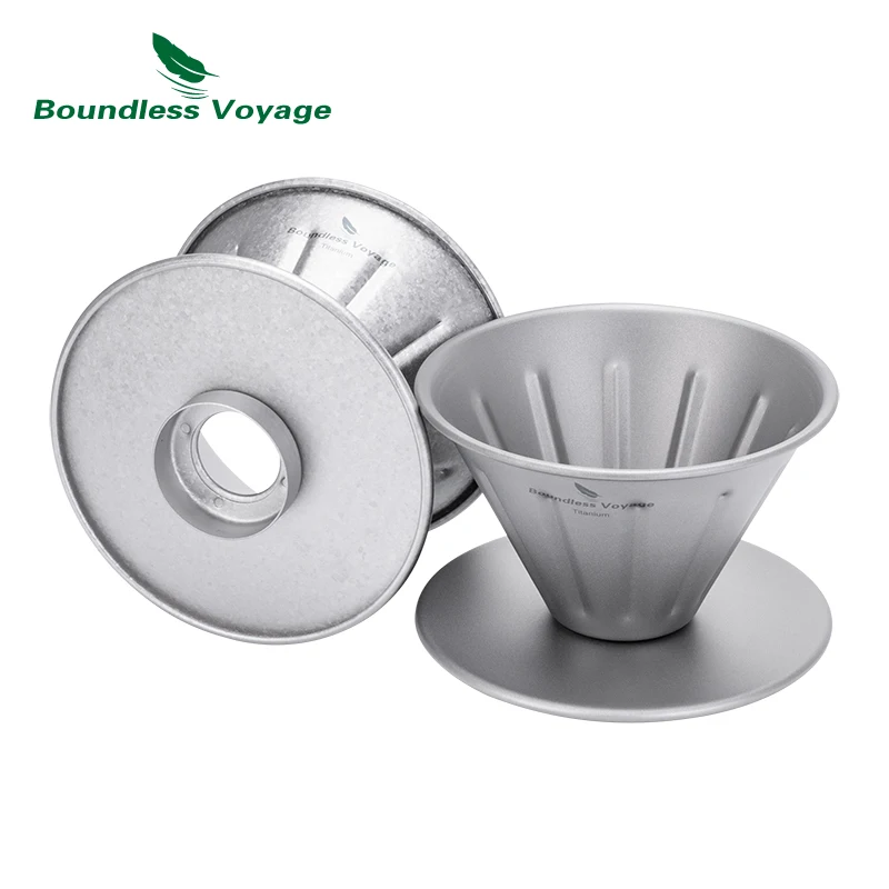 

Титановый держатель для кофейного фильтра Boundless Voyage: ультралегкая портативная чашка-ситечко ручной работы для заваривания кофе