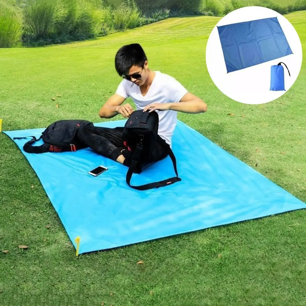 

Durable Oxford Cloth Pocket Camping Mat Folding Waterproof Mini Ground Mat 4 Sizes with Storage Bag Sand Beach Mat for Outdoor