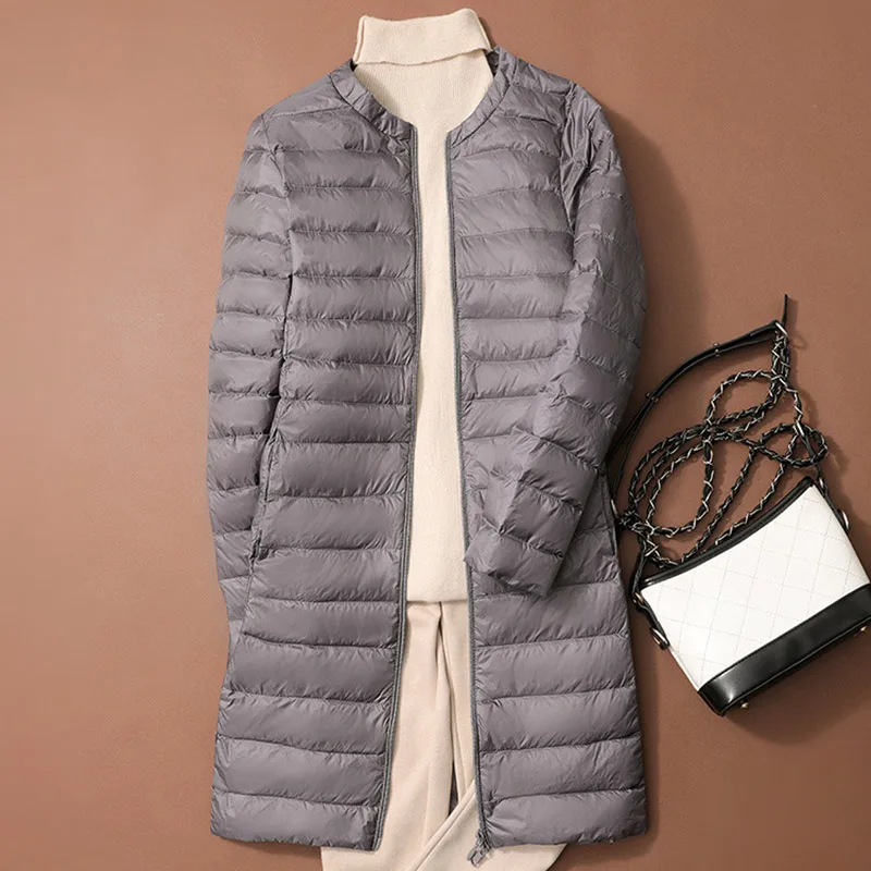 SEDUTMO chaquetas de plumón de pato de invierno para mujer abrigo ultraligero largo Casual ajustado negro Parkas de otoño ED2070