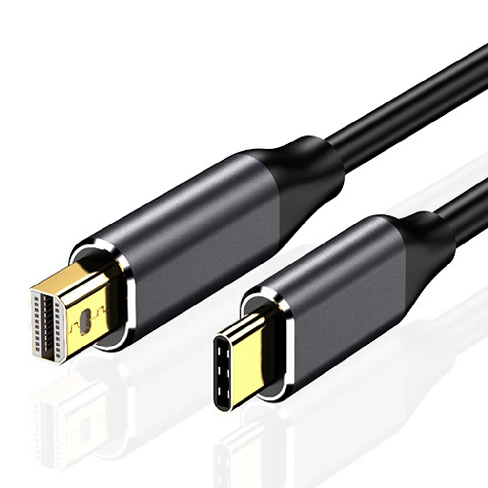 Cablecc Usb 3.1 Type C USB-C Bron Naar Mini Displayport Dp Toont Mannelijke 4K Monitor Kabel Voor Laptop 1.8M
