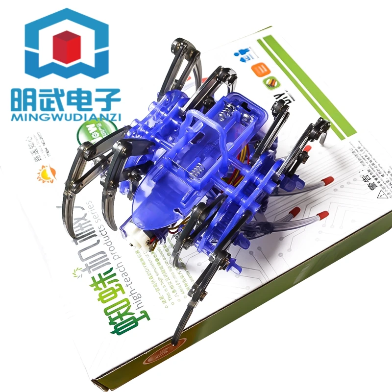 Spider Robot DIY Technology Small Production Invention Electric Crawling Science Toy Assembly Material Gift