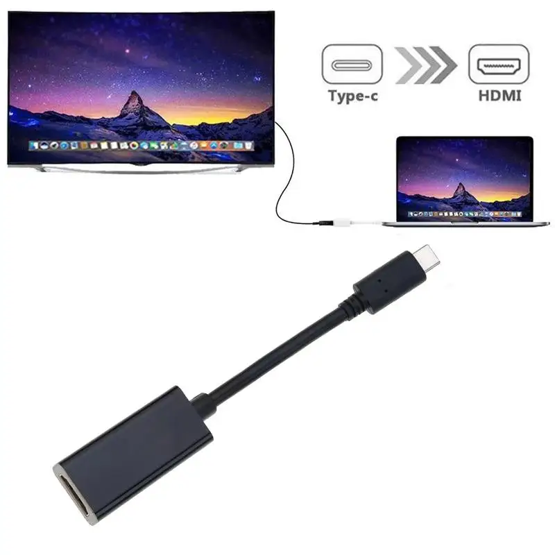 Male Type C 3.1 To HDMI-compatible Female Adapter Converter 4K 30Hz USB C To HDMI-compatible Adapter For S9/8 Plus LG G8