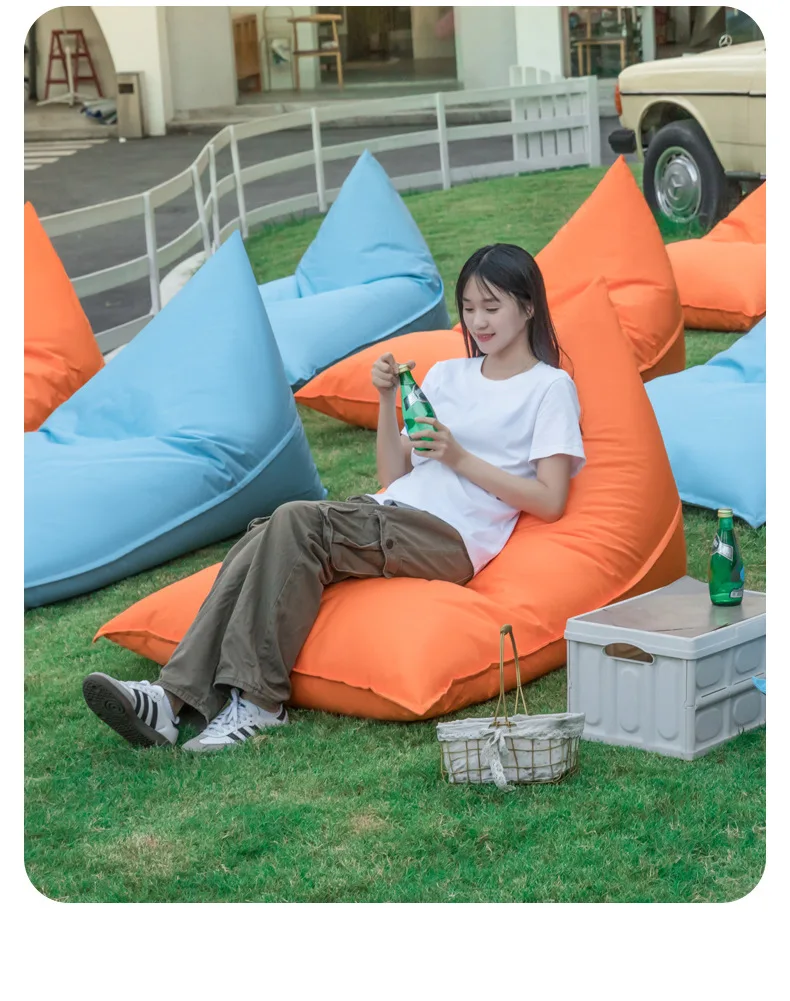 Lazy Sofa Outdoor Single Recliner Camping Lunch Break Bean Bags Internet Celebrity Bar Outdoor Picnic Sleeping Couch