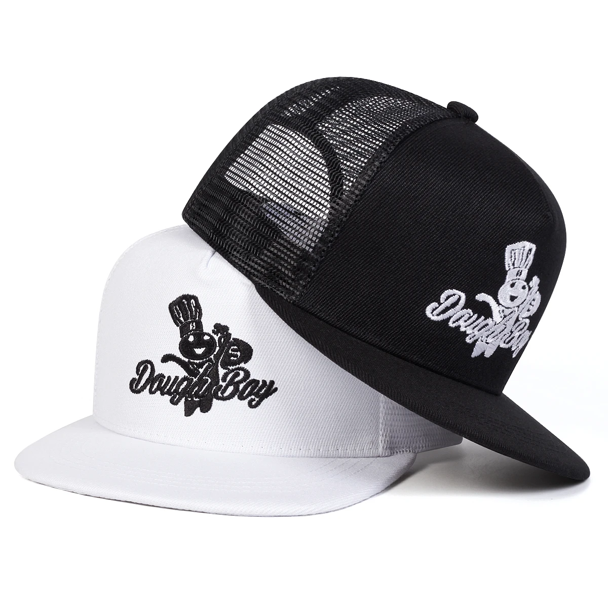 Cappelli a rete hip-hop con ricamo a lettera Daugh Boy unisex Cappelli da baseball casual regolabili per esterni primavera estate Cappello per protezione solare