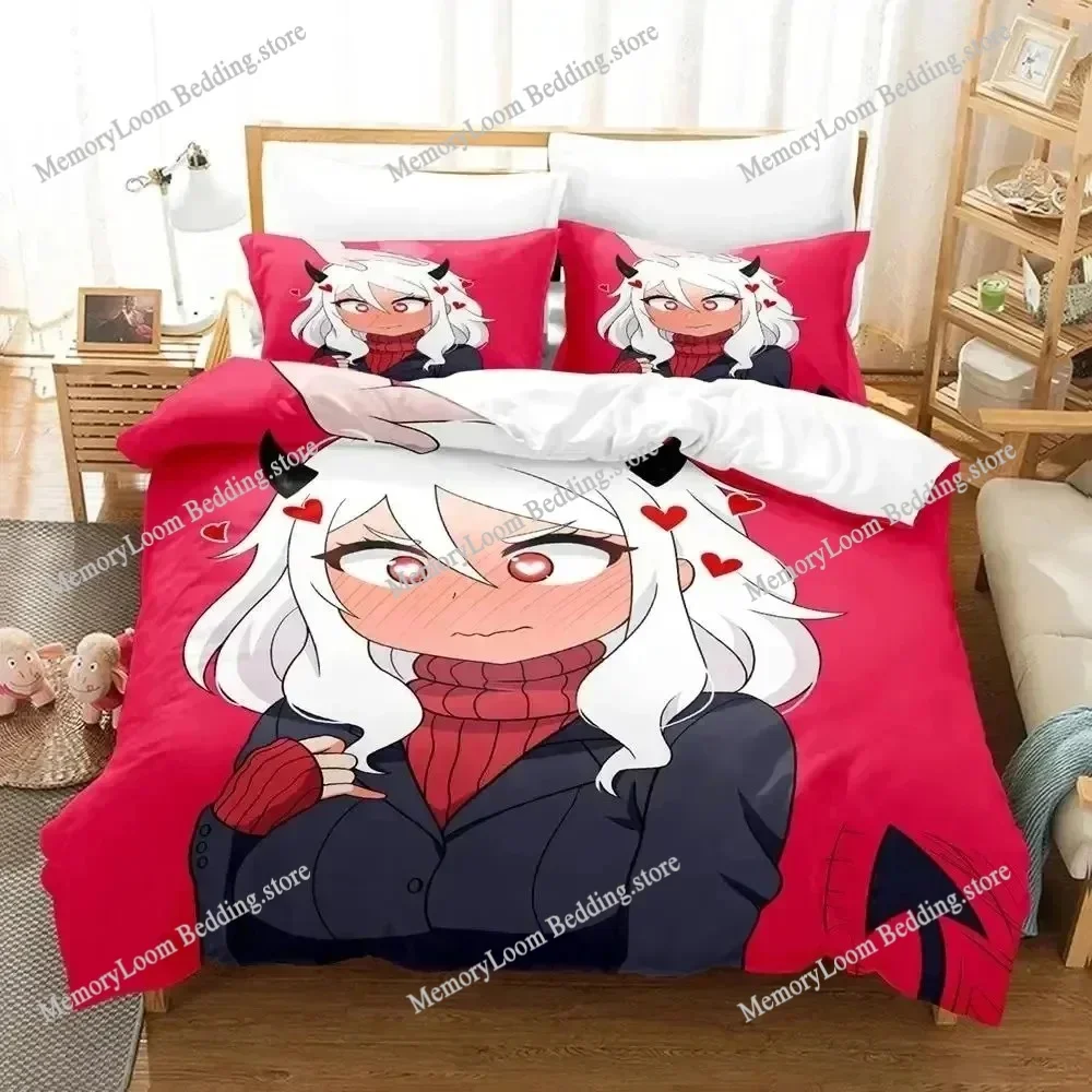 Anime Game Helltaker Bedding Set Duvet Cover Bed Set Quilt Cover Pillowcase Comforter king Queen Size Boys Adult Bedding Set