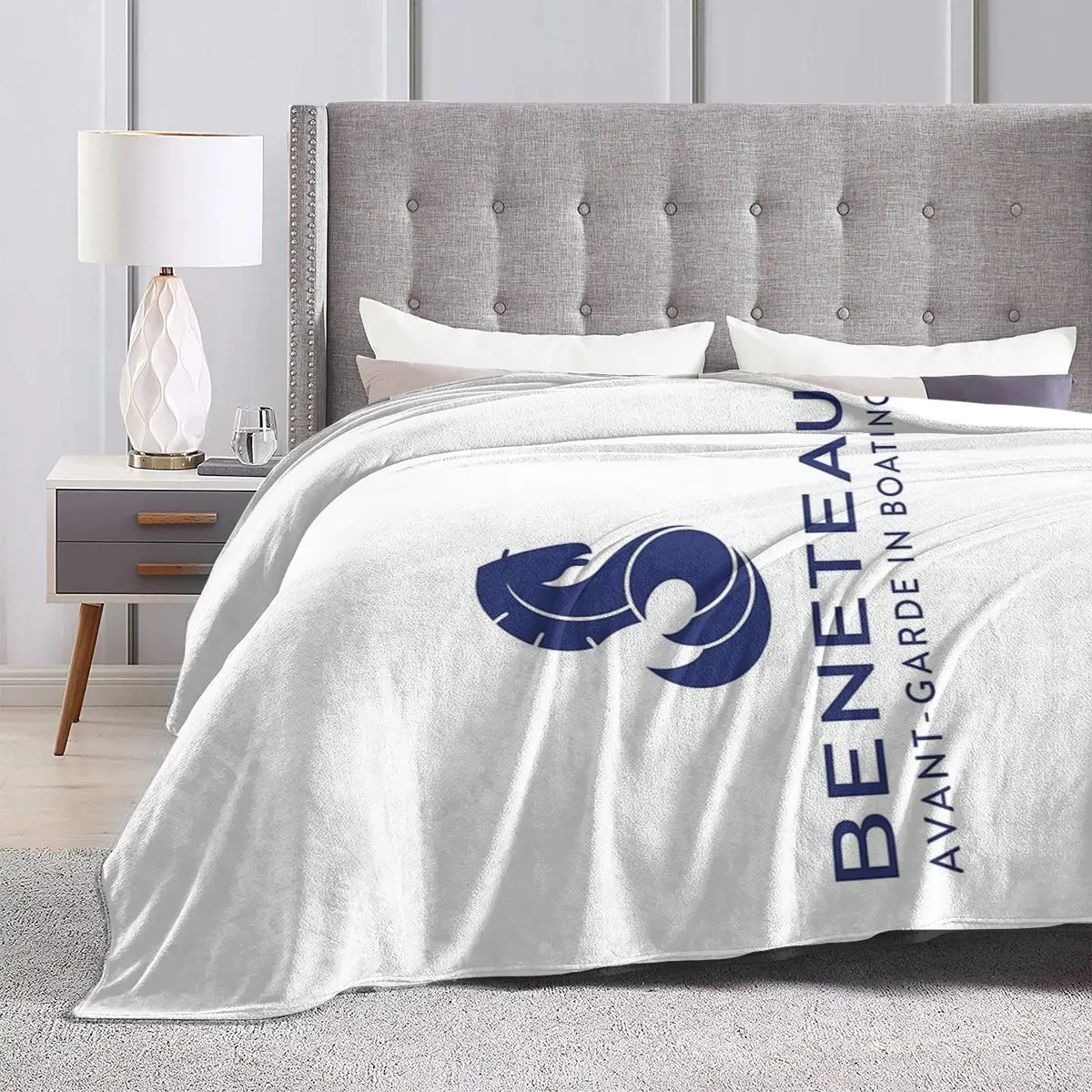 Beneteau Sailboat Sailing Yacht Blankets Soft Warm Flannel Throw Blanket Bedspread for Bed Living room Picnic Travel Home Couch