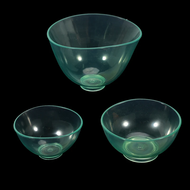 1pc Dental green mixing bowl, dental tool material gypsum mixing bowl, transparent tool consumables for gypsum mixing