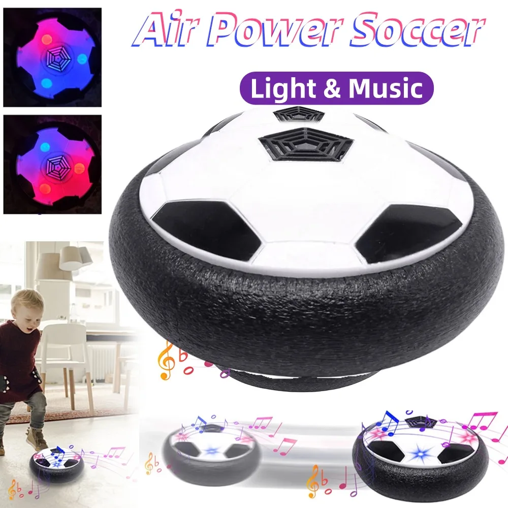 18cm Electric Soccer Ball Suspended Football Toys Soccer Gliding Air Cushion Floating Foam Football Kids Gift with LED Light