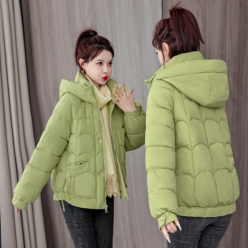 جديد لعام 2025 معطف شتوي دافئ من القطن من Orto Thiened معطف شتوي دافئ بسحاب للإغلاق لون للتنقل فضفاض مناسب