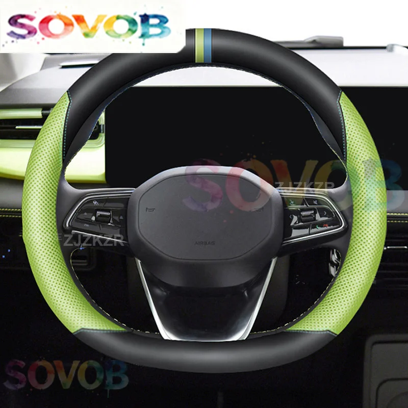Car Steering Wheel Cover Wrap for Geely Geometry E Atlas Pro Azkarra Monjaro KX11 Xingyue L Braiding cover for steering wheel