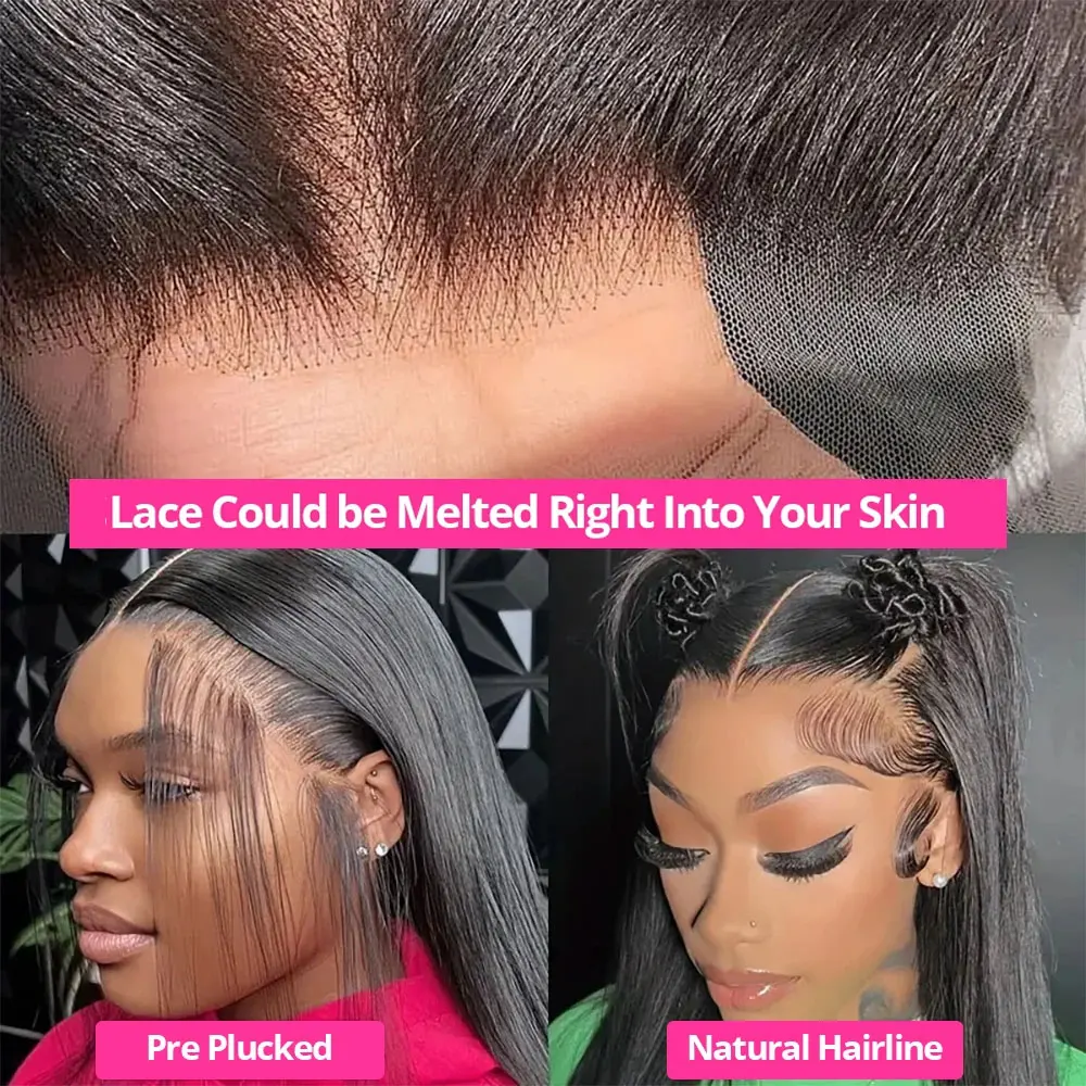 250 الكثافة 13x4 13x6 HD الدانتيل الشفاف الباروكة الأمامية البرازيلي الباروكات شعر الإنسان 5x5 غلويليس شعر مستعار العظام مستقيم الشعر للنساء #4