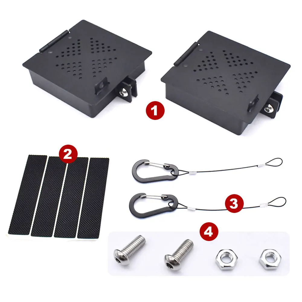 F26A 4inch RVs Square Bumpers End Caps Metal RVs Bumper Plug End Caps Covers Replacement Convenient Storage Solution For RV