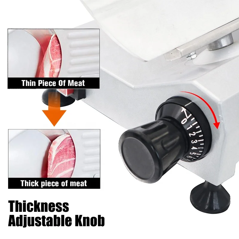 Mesin Pemotong Daging Semi-Otomatis 8 Inci 180W Baru Praktis 110/220V Mesin Persiapan Daging