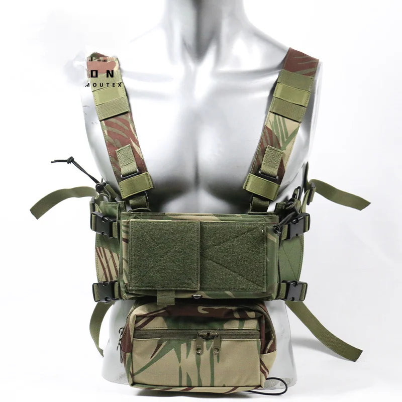 RHODESIA Camouflage 500D Nylon Tactical Modular Chest Rig Set Tactical Vest Adjustable