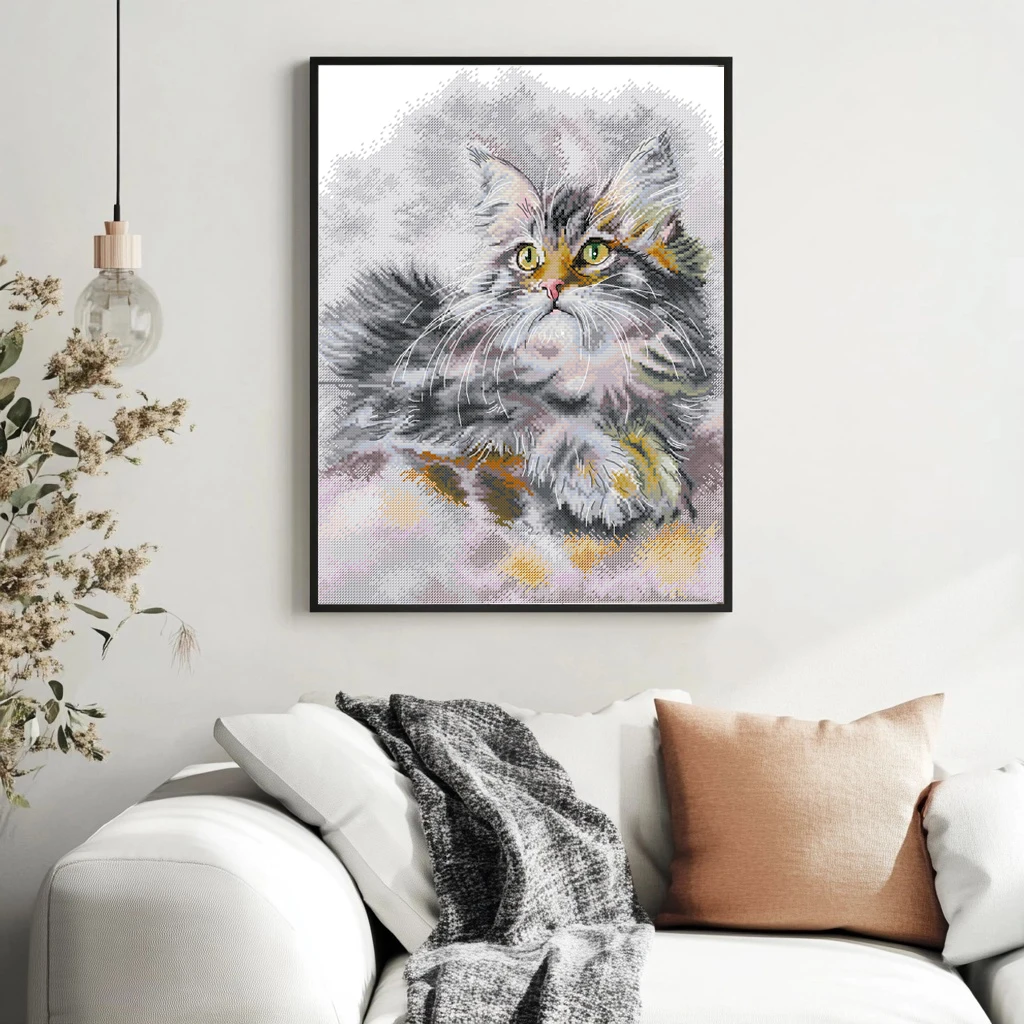 

Радость воскресенье окрашенный кот набор для вышивки крестом вышивка рукоделие узоры нить штампованная 16/14/11CT холст DIY домашний декор