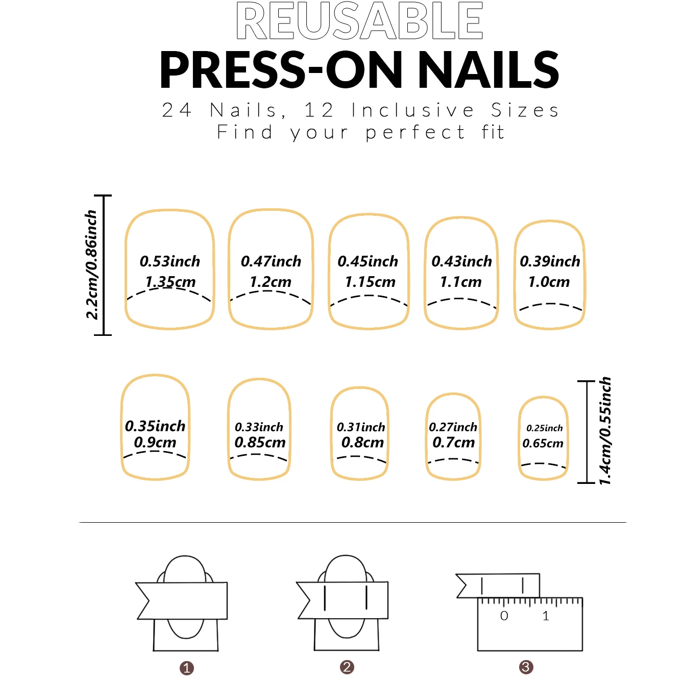 24pcs Upgrade Your Look With Short square false nails with a pinkish-white gradient 1pc Nail File & 1Nail Glue Sticker Kit Nails
