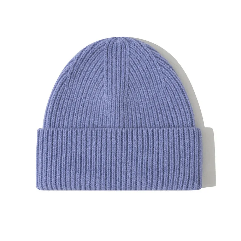 

Осень-зима, шапки из 100% шерсти, женская утепленная шапка унисекс, теплая эластичная вязаная шапка из чистой шерсти