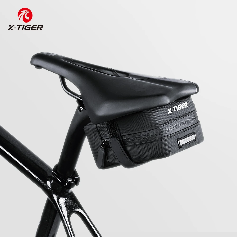 X-TIGER Bicycle Tail Bag 0.7L Mini Saddle Bag Mountain Road Bike Cushion Bag Quick Release Toolkit Cycling Gear 