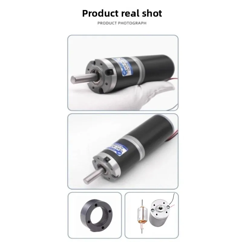 GA36Y-36ZY 12V DC Planetary Gear Motor High Torque GA36Y-36ZY Brushed Mini Motor Adjustable Speed for DIY Robotics