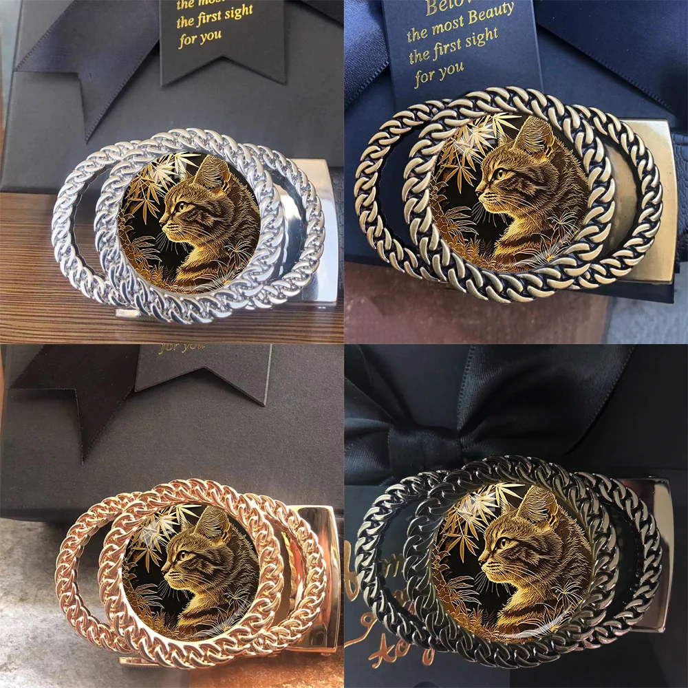 Bengal Cat Automatic Ratchet Buckle Fashion Personalized Waist Accessory Best Gift for Friends